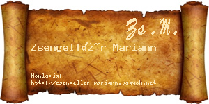 Zsengellér Mariann névjegykártya
